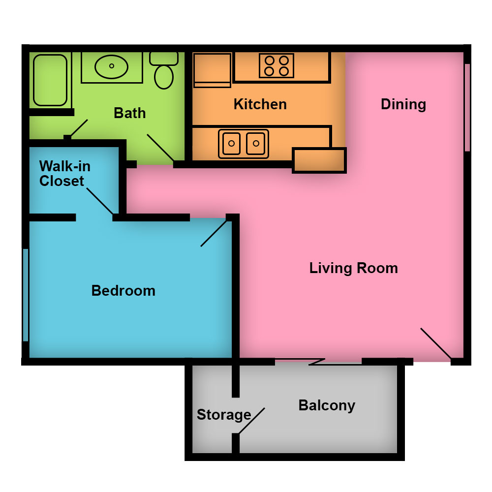 This image is the visual schematic floorplan representation of at Colores Del Sol Tucsons.